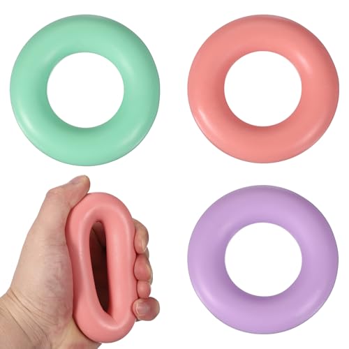 Grip Strength Trainer Rings, Portable Hand Grip Strengthener Finger Forearm Strengthener - Fitting for (Athletes/Rock Climbing/Workout/Fitness) - color: Orange, Green, Purple, size: 3.5"