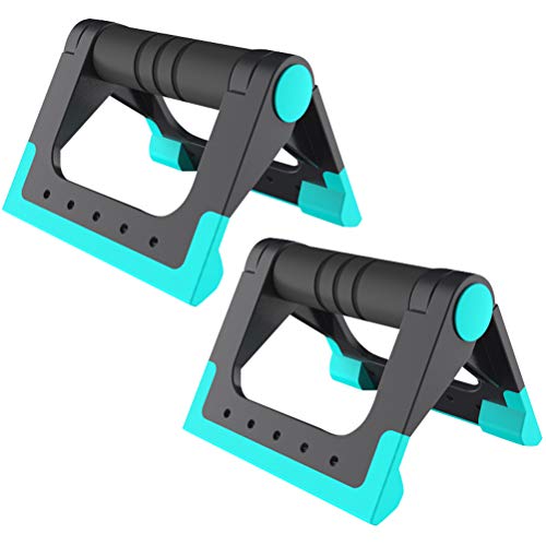 Wakauto Push Up Bars Strength Training - Push Up Bars Pushup Stands Handstand Bars, Non-slip Parallettes Bars for Strength Training and Calisthenics - Home Gym Workout Fitness Machines