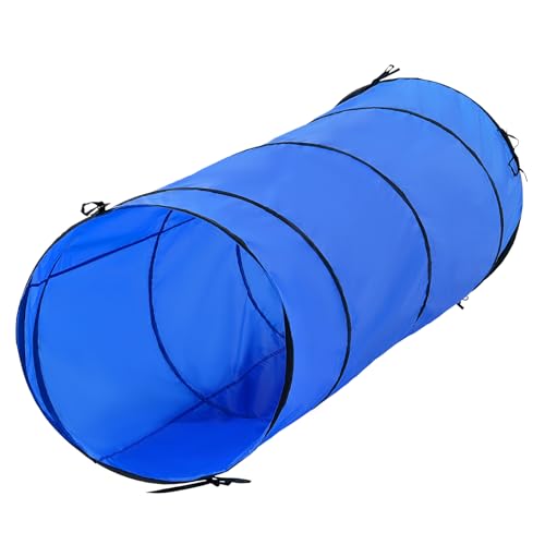 VEVOR Dog Agility Training Equipment, Dog Agility Course Backyard Set with Adjustable High Hurdles,6 Weave Poles,Tunnel,Jump Ring,Pause Box,Whistle,Foldable Bowl,Storage Bag, Puppy Obstacle Course Kit - size: 7 Pcs Training Set