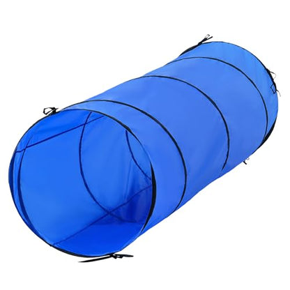 VEVOR Dog Agility Training Equipment, Dog Agility Course Backyard Set with Adjustable High Hurdles,6 Weave Poles,Tunnel,Jump Ring,Pause Box,Whistle,Foldable Bowl,Storage Bag, Puppy Obstacle Course Kit - size: 7 Pcs Training Set