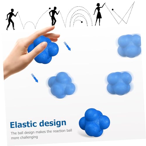 6 Pcs Hexagonal Reaction Balls for Fitness Training High Difficulty Agility Balls with Strong Durability for Hand Eye Coordination Goalkeeper Exercise and Sports Reaction Skills