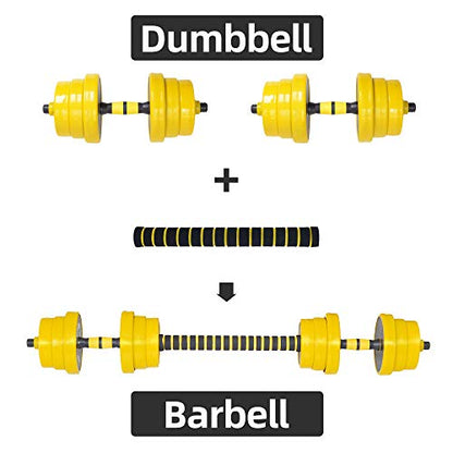 Nice C Weights, Dumbbell Set, Kettlebells, Adjustable Dumbbells, Barbell Weight Set, 20-40-50-70LB 3-in-1 set, Non-Slip, All-purpose - style: Barbell 66LB or 33 LB Dumbbell Pair