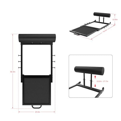 Hip Thrust Machine with Adjustable Resistance – Glute Workout Equipment for Home Gym, Deep Squat & Multipurpose Glute Trainer Bench for Booty & Core Strength Training