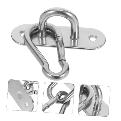Kisangel 2pcs Fan Stand Trainer Bracket for Yoga Gymnastic Rings Ceiling Mount for Gymnastics Ring Fixed Disk Stainless Steel