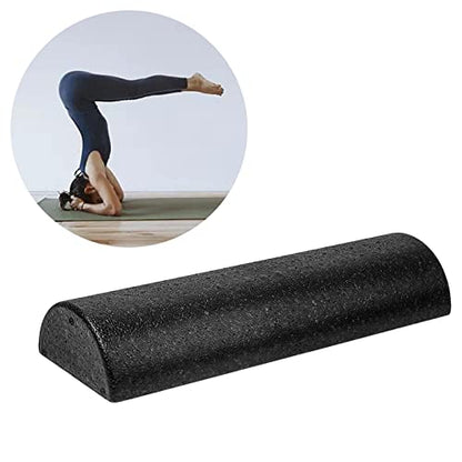 Harilla Yoga Column Roller High Density Equipment Balance Training Half Foam Roller Yoga Brick for Exercise Gym, 45x15x7.5cm