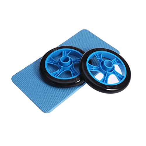 KICHOUSE Dual Wheel Quiet Ab Roller with Knee Pad Abdominal Exercise Roller for Core Strength Training at Home or Gym Noise-Free Workout Design