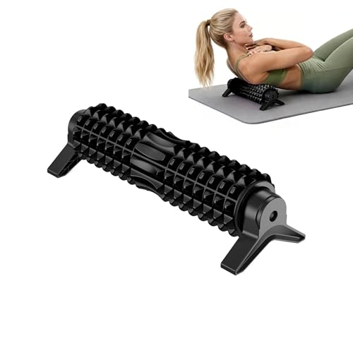 Foam Roller with Detachable Stand, 18" Deep Tissue Massage Roller, Beginner-Friendly Support Design for Muscle Recovery, Home Workout & Fitness - Black - color: Black