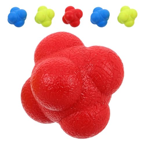 6pcs Reflex Agility Training Balls 5.5cm Multisided Reaction Balls for Hand Eye Coordination and Speed Improvement and Adults Fitness Sport Tools