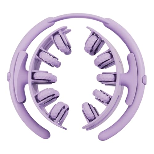 Leg Massage Tool with 20 Wheels Detachable Smooth Rolling 11x10.2x3.2inch Lightweight Multipurpose Adjustable, Purple