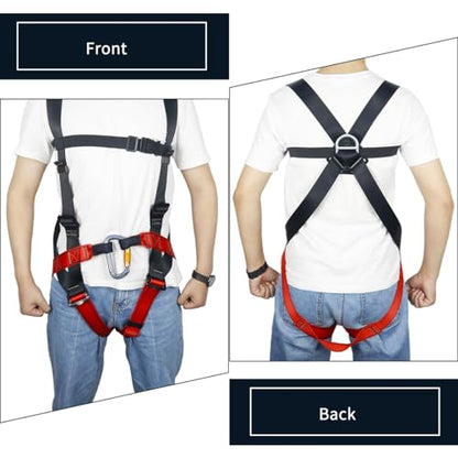 NewDoar Climbing Harness CE Certification Rock Climbing Rappelling Equipment Body Guard Protect Rappelling Rescuing Equip - color: Adult Full Body