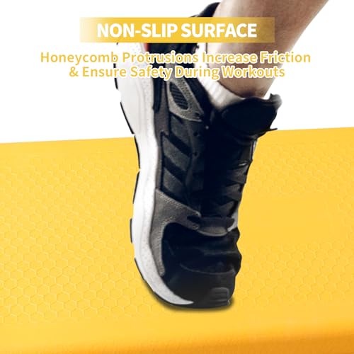 Prime Aerobics Step Platform Height-Adjustable Fitness Equipment Stepper Trainer Exercise Step Platform Sliding Lifting Pad - color: Yellow