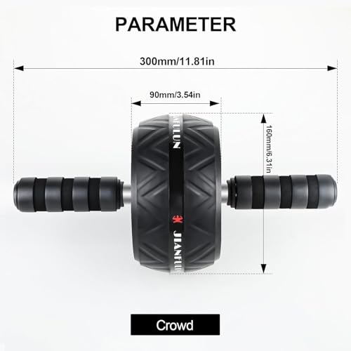 Ab Roller Wheel with Knee Pad, Ab Wheel Roller for Abs Workout & Core Strength Training, Dual Wheel Abdominal Exercise Equipment for Home Gym Fitness for Men & Women