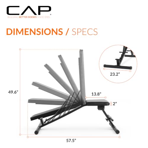 CAP Barbell Multi-Purpose Adjustable Utility Strength Training Weight Bench | Multiple Options - style: ECONOMY