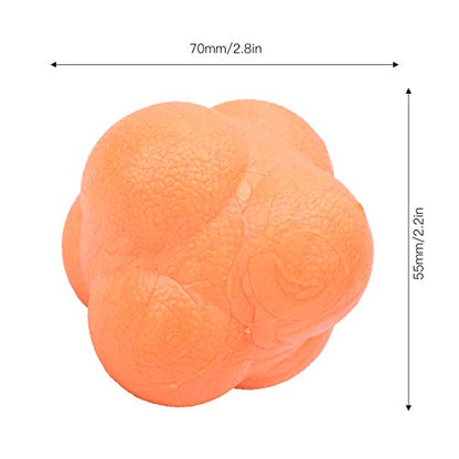 3Pcs Irregular Shape Reaction Ball Set, Hand Eye Coordination Training Balls, Agility Trainer for Fitness, Hexagonal Design with Unpredictable Bounce, Sturdy TPR Material