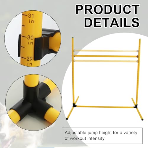 Halloscume 6 Pcs Dog Agility Training Jumps Hurdles,Yellow - color: Yellow