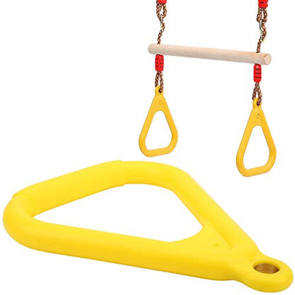 Gymnastics Rings Kids, Pull Up Bar for Kids Pull Up Ring Plastic Yellow Kids Children Flying Gym Rings for Sports Game Outdoor Indoor Fitness Equipment (Yellow)