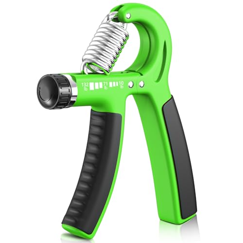 FitBeast Grip Strengthener Forearm Strengthener, Adjustable Hand Grip for Strength Training & Rehabilitation, 10-132 lbs Resistance, Ideal for Athletes and Physical Therapy - color: Light Green