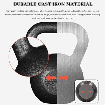 Kettlebell Weights Gym Solid Cast Iron Kettle Bells, Men's Strength Training Dumbbell, Push-ups/Swings/Rowing, Weight Loss Equipment(20kg)