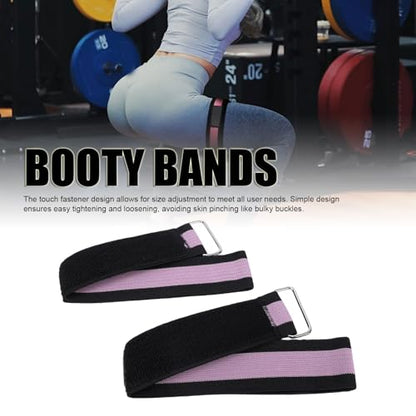Booty Bands, Portable Non Slip 2 Piece Glute Resistance Bands for Women Hip Leg Pilates Workout at Home Gym Travel