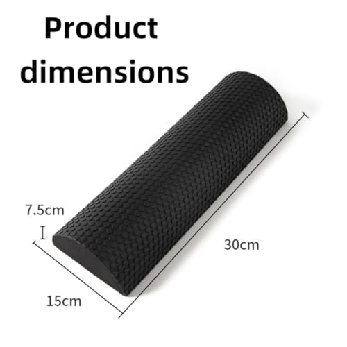 Half-Round Foam Roller - Dual-Sided EVA Foam Massage Roller for Muscle Recovery & Balance Training, Lightweight Yoga Roller for Stretching & Core Workouts