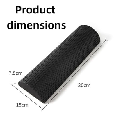 Half-Round Foam Roller - Dual-Sided EVA Foam Massage Roller for Muscle Recovery & Balance Training, Lightweight Yoga Roller for Stretching & Core Workouts