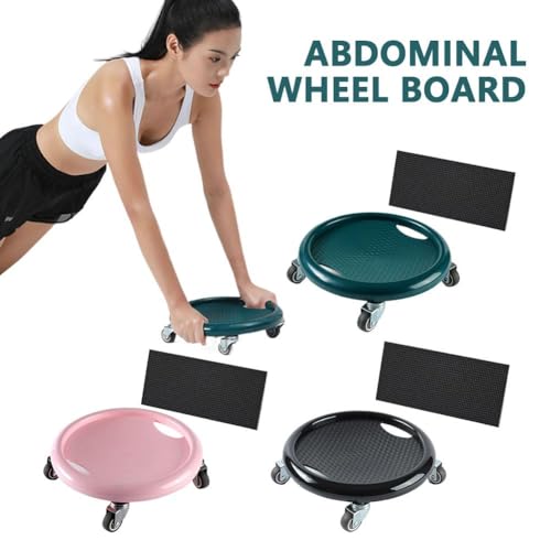 Ab Roller Wheel,Ab Exercise Equipment with Knee Pads,Women's Multifunctional Abdominal Wheel Board,360° Rotating for Core Exercise,Abdominal Strength Training for Full Body Fat Burning Home Gym (B)