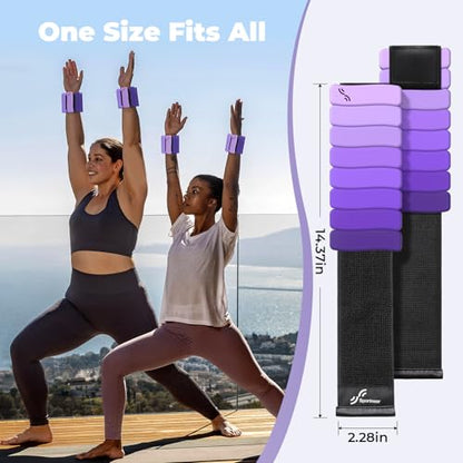 Sportneer Wrist & Ankle Weights for Women & Men Set of 2 (1LB/2LB Each) - Soft Silicone Arm & Leg Weights for Pilates, Yoga, Walking, Barre, Home Workout, Water Aerobics