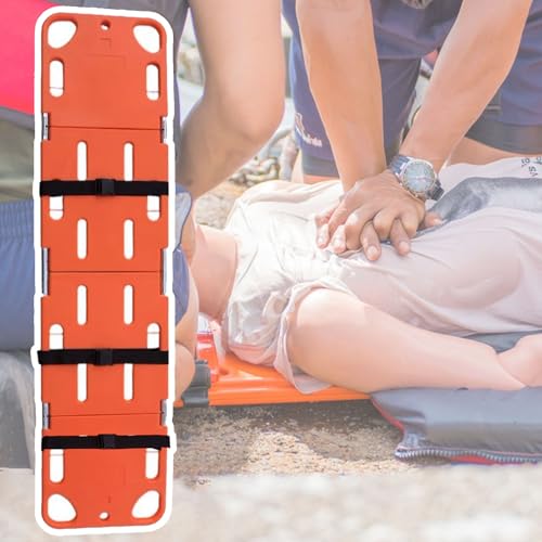 Life Backboard Water Floating Spine Board, Universal Medical Stretcher Foldable, Portable First Aid Safety CPR Board Lifesaving Stretchers(4-Folds) (4folds)