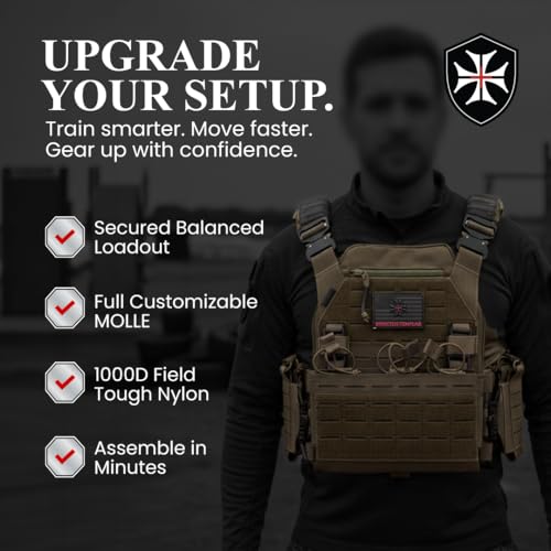 Modular Tactical Vest – 1000D Nylon, Quick Release, MOLLE, Adjustable | Training Airsoft, & Fitness Vest