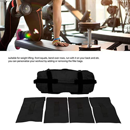 Multi Purpose Oxford Fabric Workout Sandbag with 6 Handles and Filler Bags for Indoor Gym Easy Adjustment, Easy Storage