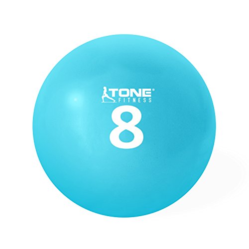 Tone Fitness Soft Weighted Toning Ball | Multiple Options - color: Teal - 8LBS, size: 8 Lbs