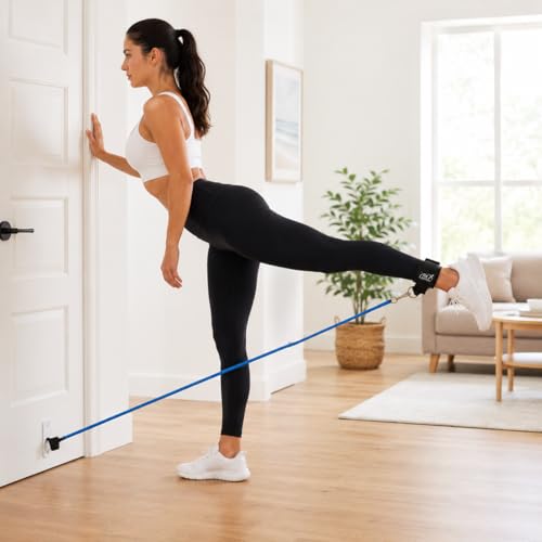 Resistance Bands Set for Physical Therapy Stackable 10-150 lbs Exercise Bands with Handles, Door Anchor, Ankle Straps & Carry Bag - Strength Training, Rehabilitation & Home Gym for Men & Women