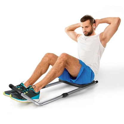 Microdry Ab Precision Workout Trainer, Guided Core Trainer for Proper Form, Grey/Black