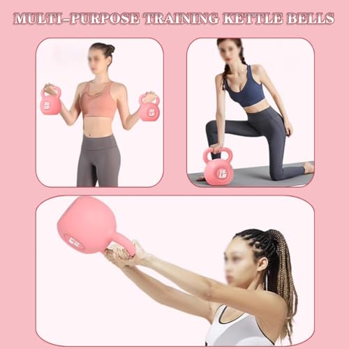 Kettlebell Weights Women's Fitness Shaping Kettle Ball, Home Strength Training Equipment, No Damage to The Floor, Slimming Arms/Swinging/Squatting(Yellow,20LB)