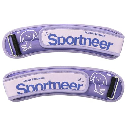 Sportneer Ankle Weights 0.5/1/2/3/5 LBS 1 Pair Wrist Leg Arm Weights - color: Purple, size: 1 lb x 2