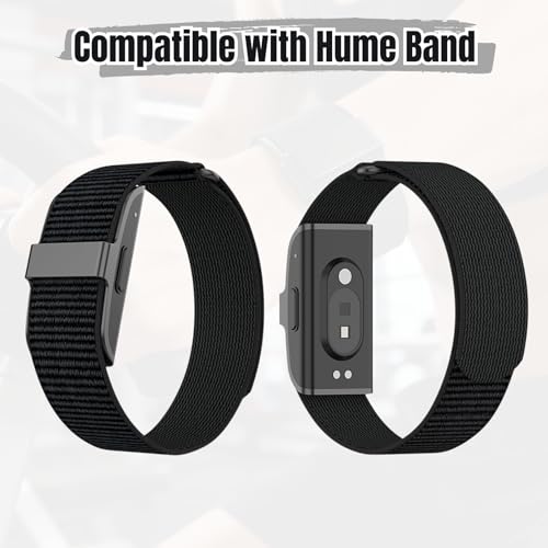 Bicep Bands Compatible with Hume Band, Nylon Loop Replacement Strap, Soft Breathable Adjustable Sport Wrist/Arm/Ankle Band for Fitness Tracker & Activity Monitor