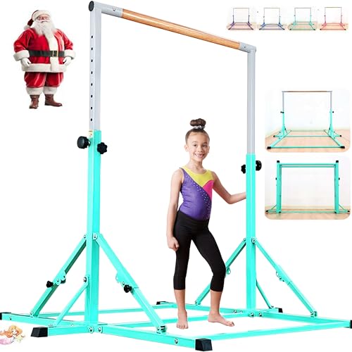 MARFULA Gymnastic Kip Bar for Kids Teens Ages 3-25 of All Gymnastic Levels - color: Teal(5 Ft Base)