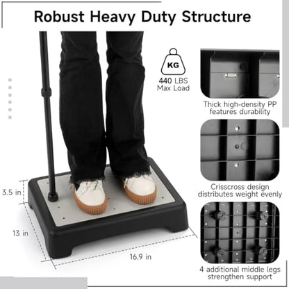 Half Step, Strong Bearing Capacity 440 Lbs for Elderly & Adults, Stairs Beds Cars Non-Slip Mobility Step Platform, Short Step Support Step Riser, One Step Stool for Seniors, Portable