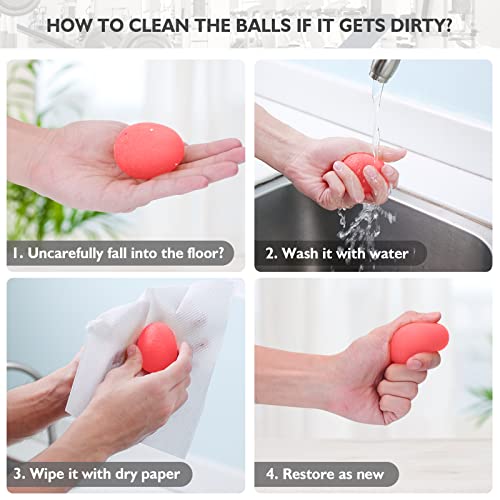 Peradix Hand Grip Strength Trainer, Stress Relief Ball, Wrist Rehab Therapy Hand Grip Equipment Ball Squishy Tools - Set of 3 Finger Resistance Exercise Squeezer