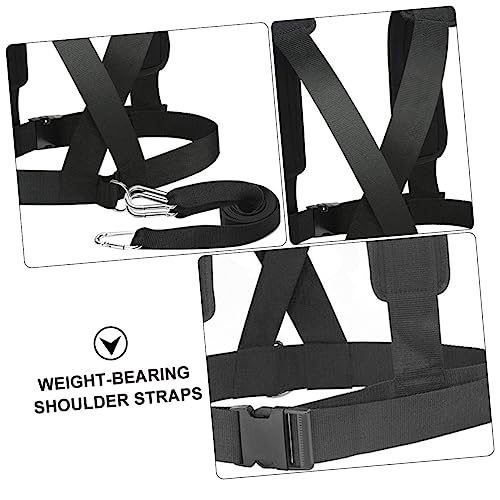 BESPORTBLE 2pcs Running Booster Exercise Straps Kits Tanktops Physical Training Resistance Rope Weight Sled Trainer Assistance Trainer Sled Harness Vest Tire Adjustable Safety Buckle Fitness