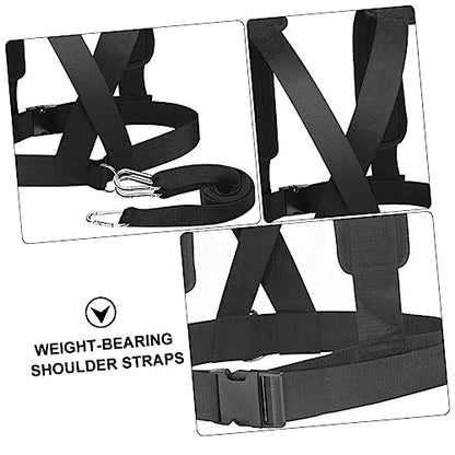 BESPORTBLE 2pcs Running Booster Exercise Straps Kits Tanktops Physical Training Resistance Rope Weight Sled Trainer Assistance Trainer Sled Harness Vest Tire Adjustable Safety Buckle Fitness