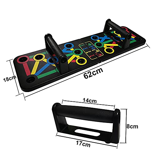 Upgraded Push Up Board:,Portable Home Gym, Strength Training Equipment, Push Up Handles for Perfect Pushups, Home Fitness for Men and Women14 in 1 Push-Up Rack Board Training Sport Workout Fitness Gy