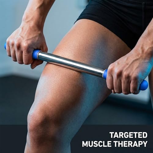 Muscle Roller Stick for Deep Tissue Massage & Myofascial Release | Cold Therapy Roller for Back, Legs, Arms, Shoulders | Massage Roller Stick (Blue) - color: Blue