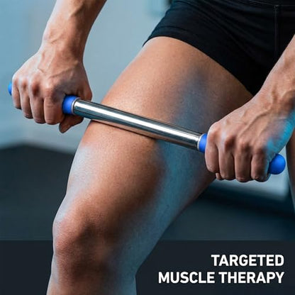 Muscle Roller Stick for Deep Tissue Massage & Myofascial Release | Cold Therapy Roller for Back, Legs, Arms, Shoulders | Massage Roller Stick (Blue) - color: Blue