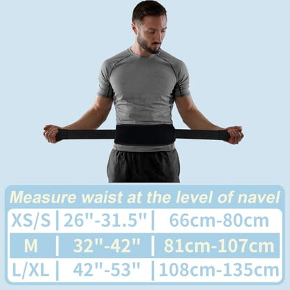 cybryeh Thin & Lightweight Back Brace for Lower Back Pain Relief – Slim, Breathable Back Support Brace for Sciatica, Herniated Disc – Adjustable Lumbar Support Belt for Men & Women, All Day Comfort - size: L/XL(Waist:42''-53'')