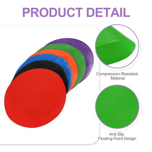 PATIKIL Spot Markers, Non-Slip Floor Dots Agility Markers Flat Field Cones Poly Dots for Gym PE Speed Training