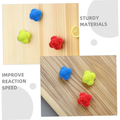 Toyvian 6pcs Reaction Speed Training Balls Enhance Hand Eye Coordination and Reflexes for Sports and Fitness and Elastic Reaction Balls for Kids and Adults