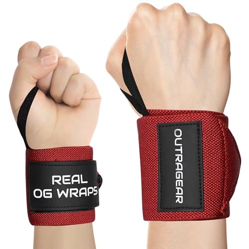 18" OG-Grade Wrist Wraps for Weightlifting – Heavy Duty Wrist Support with Thumb Loop & Lockdown Strap – Wrist Straps for Powerlifting, Bench Press & Gym Training - color: Viva Her