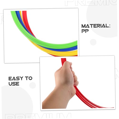 4pcs Soccer Training Rings Plastic Agility Squares Jumping Circles for Speed Agility Drills