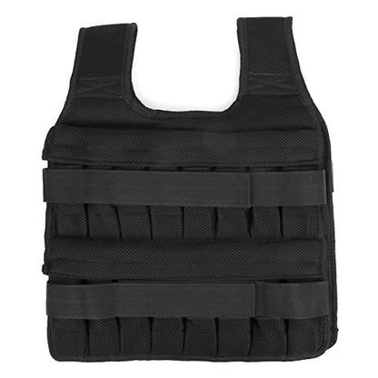 Qinlorgo 35kg Weighted Vest, Adjustable Sandbag Mesh Vest, Strength Training with 32 Pockets for Sand or Steel Bars, Ideal for Strength Training